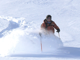 Henry skiing Off-Piste